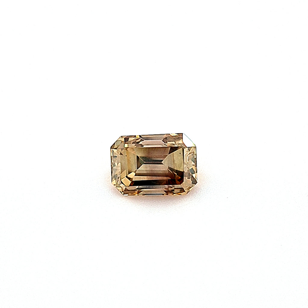 Emerald Cut 0.44ct Yellow Brown SI2
