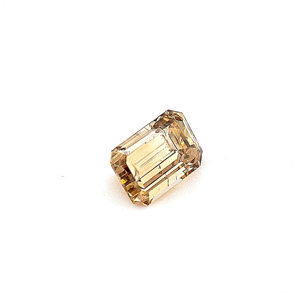 Emerald Cut 0.64ct Light Yellow Brown I1