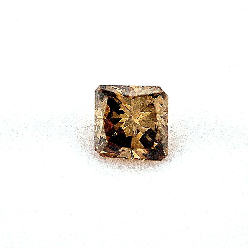 Radiant Cut 0.38ct Dark Yellowish Brown