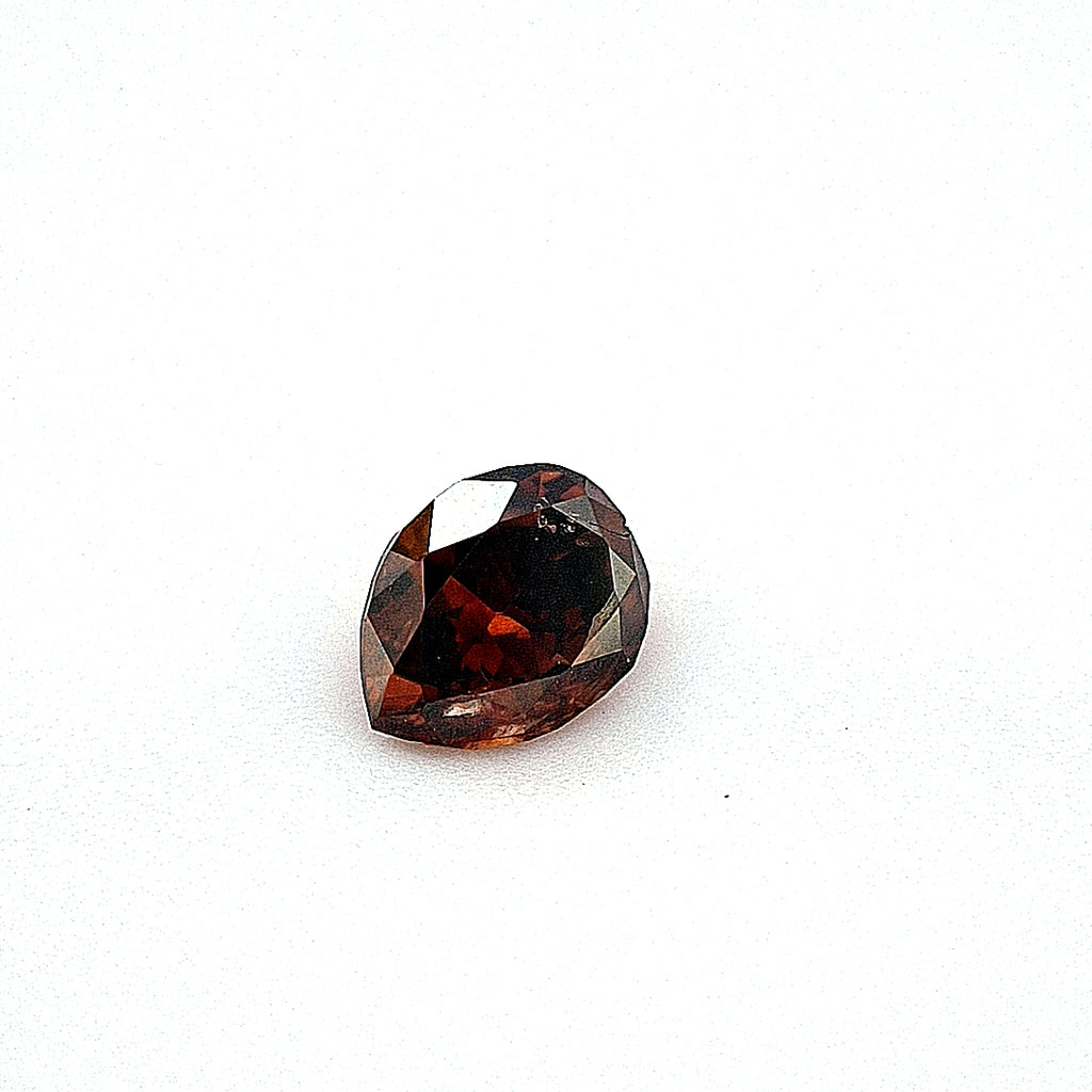 Pear Cut 0.42ct Dark Brown I1