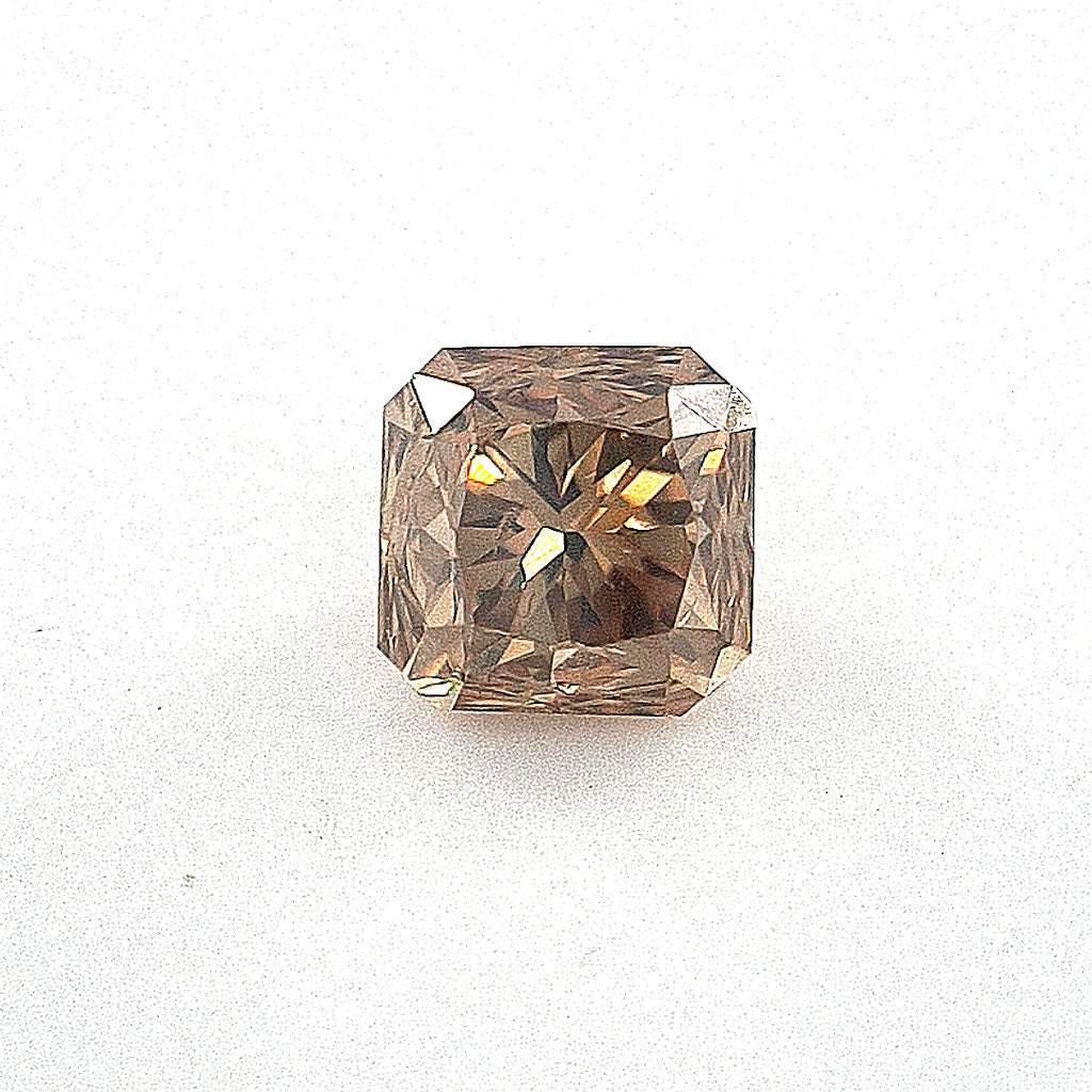 HRD Radiant 0.71ct - Fancy Intense Yellowish Brown SI1