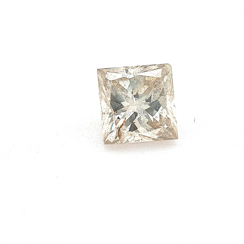 Princess Cut - 0.47ct Light Brown Grey I1